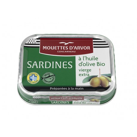 Sardines à l'huile d'olive extra vierge BIO