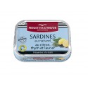 Sardines au naturel au citron, thym et laurier