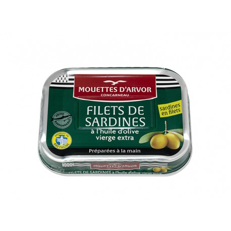 Filets de sardines à l’huile d’olive extra vierge