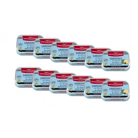 Sardines Naturel Citron Thym Laurier x12