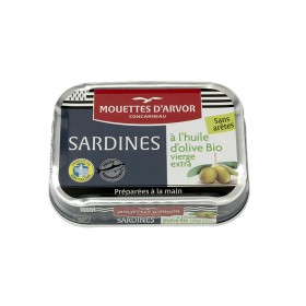 Sardines sans arêtes à l'huile d'olive extra vierge BIO