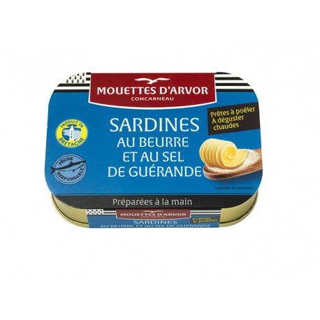 Sardines au beurre et au sel de Guérande x12