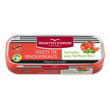 Filets de maquereaux tomates et herbes bio