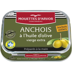 Anchois entiers à l'huile d'olive vierge extra