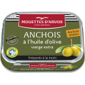 Anchois entiers à l'huile d'olive vierge extra