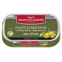 Filets d'anchois aux olives et à l'huile d'olive vierge extra