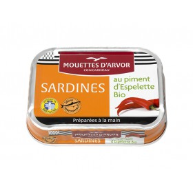 Sardines à l’huile d’olive vierge extra et au piment d'Espelette Bio