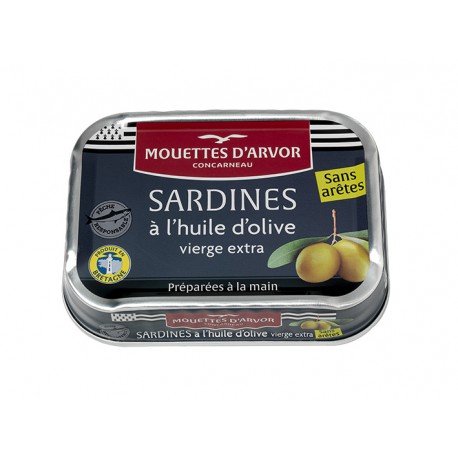 Sardines sans arête à l’huile d’olive extra vierge 