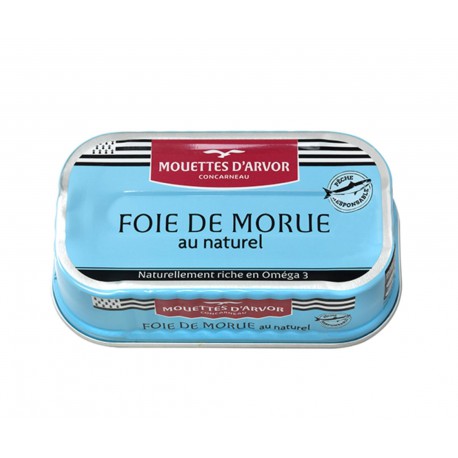 Foie de morue finement fumé